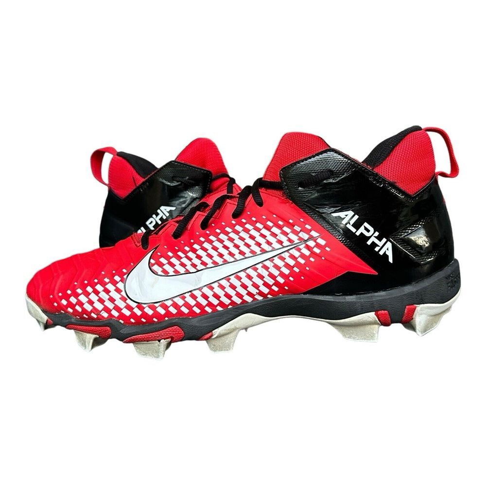 Nike Mens Alpha Menace 2 Shark AQ7653-001‎ Orange Football Cleats Shoes Size 12